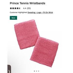 Lot of Prince Tennis Wristbands and Headband- Pink and White
